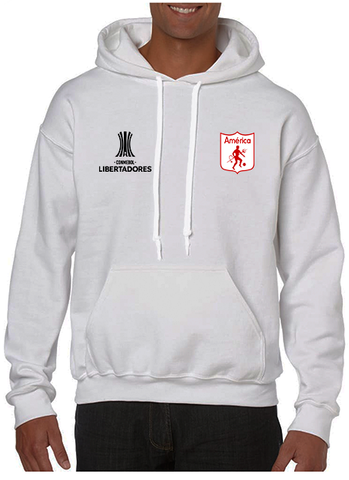 BUZO HOODIE CAPOTA DEPOTIVO AMERICA DE CALI COPA LIBERTADORES
