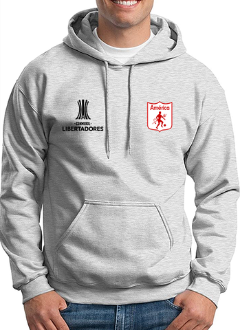 BUZO HOODIE CAPOTA DEPOTIVO AMERICA DE CALI COPA LIBERTADORES